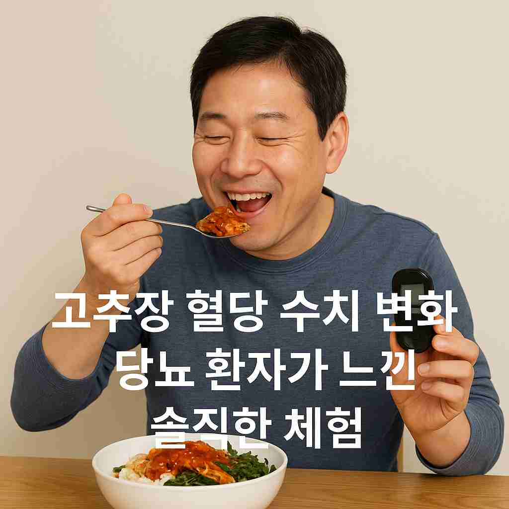 고추장 혈당 수치 변화 당뇨 환자가 느낀 솔직한 체험