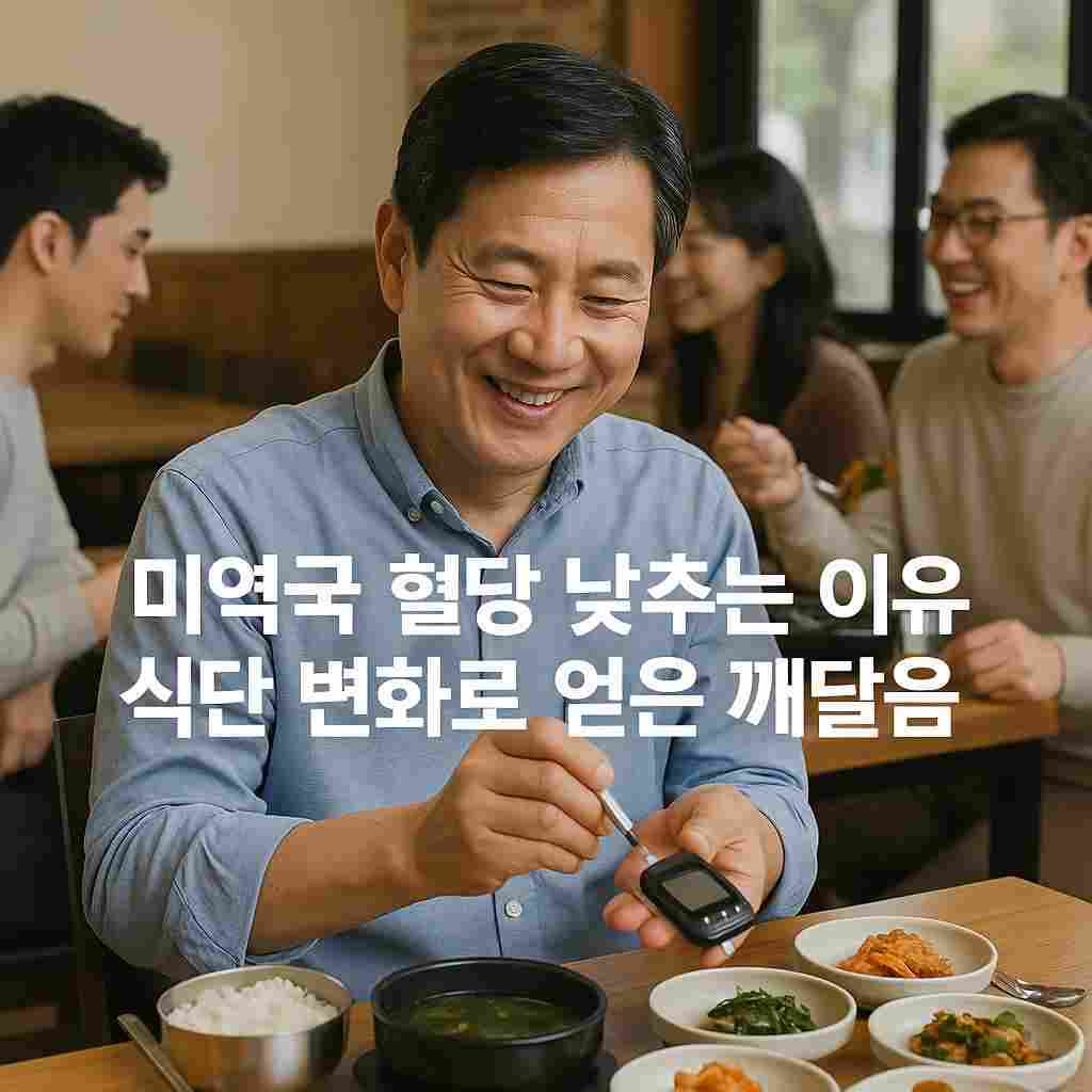 미역국 혈당 낮추는 이유 식단 변화로 얻은 깨달음