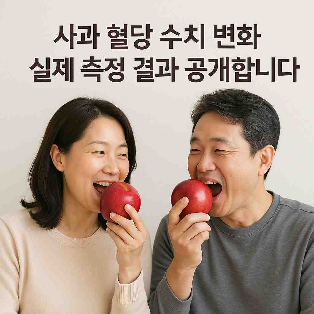 사과 혈당 수치 변화, 실제 측정 결과 공개합니다