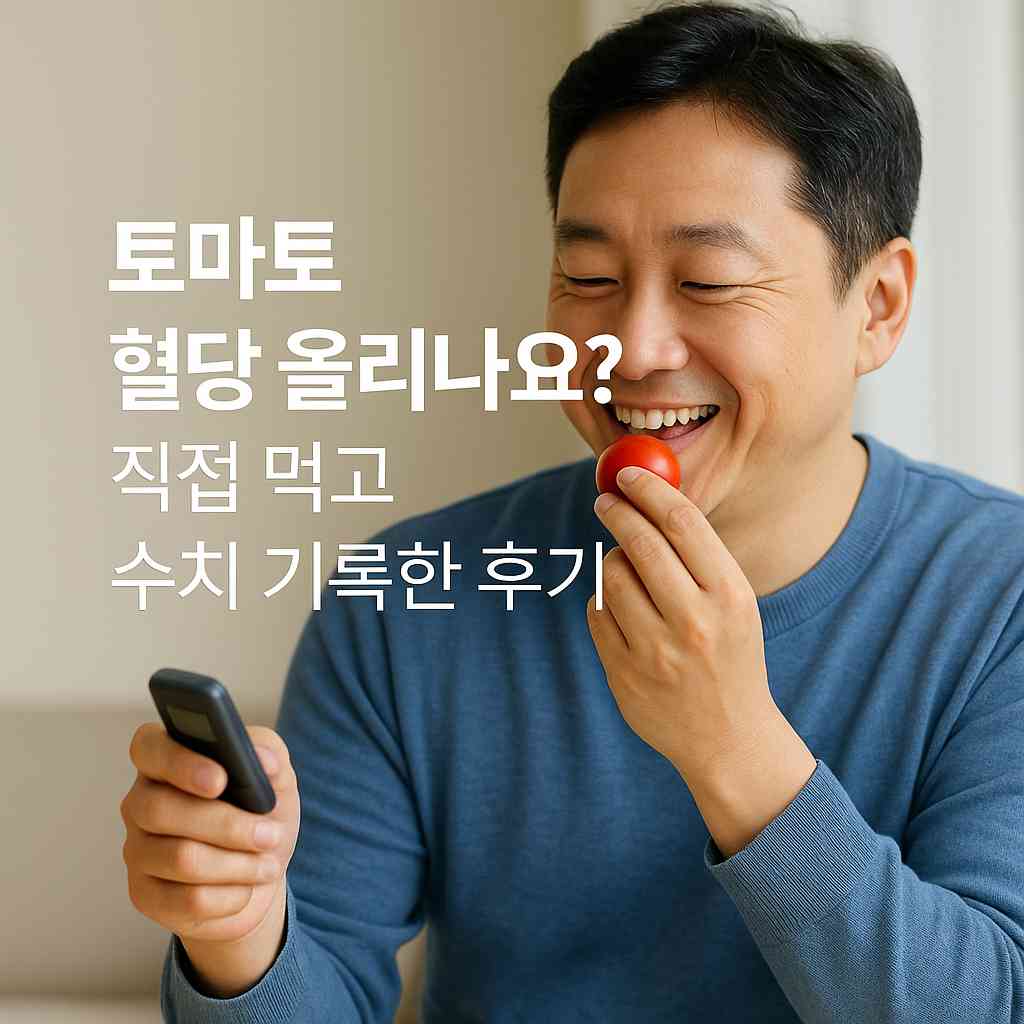 토마토 혈당 올리나요 직접 먹고 수치 기록한 후기