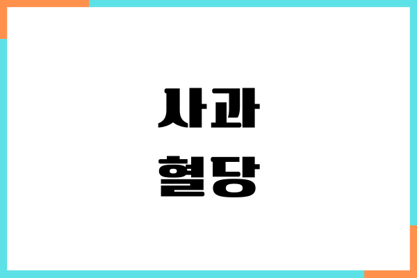 사과 혈당에 도움이 될까요 내가 직접 겪어본 이야기
