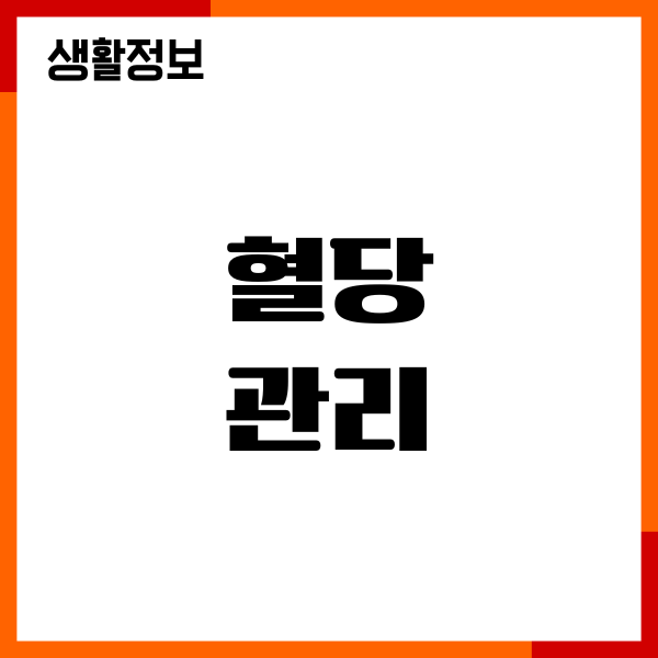 혈당 관리 직접 해보니 알게 된 진짜 이야기