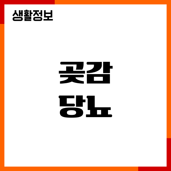 곶감 당뇨에 좋을까요 효능, 혈당지수, 섭취량
