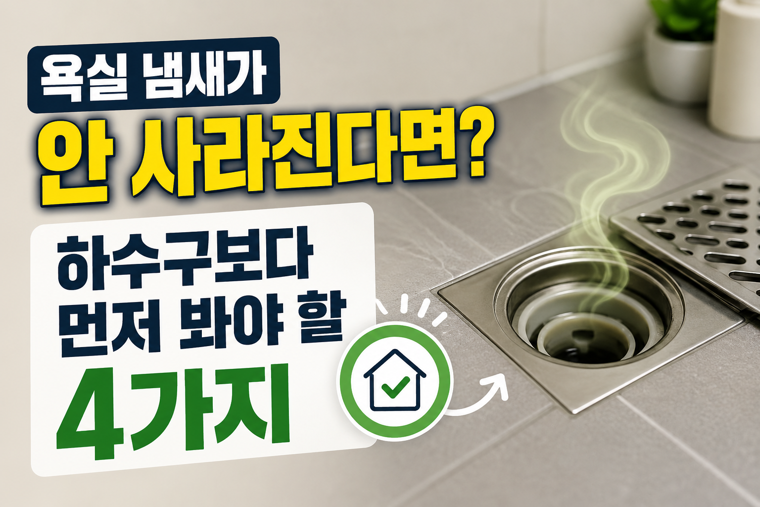 욕실 냄새가 안 사라진다면 하수구보다 먼저 봐야 할 4가지