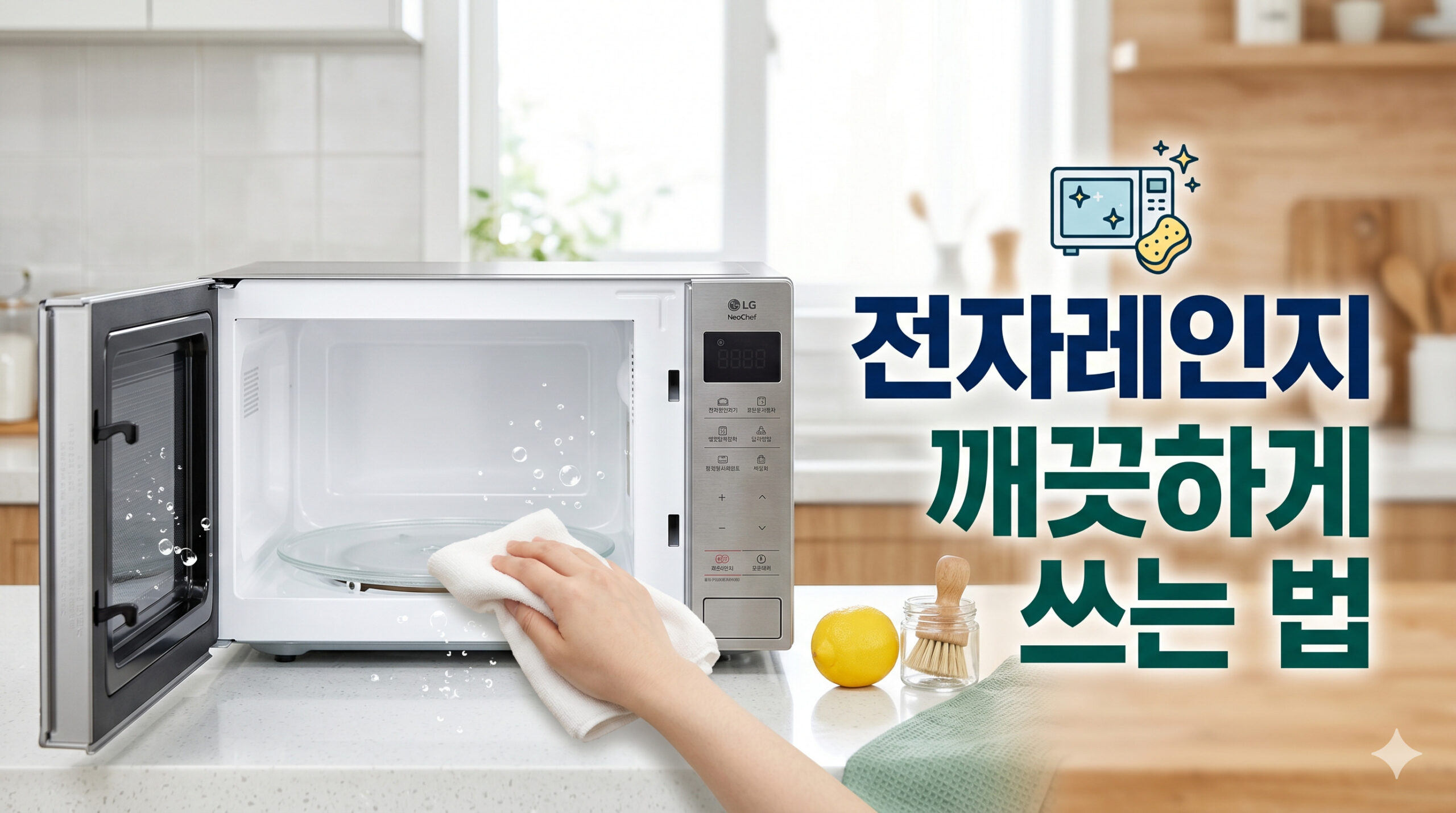 전자레인지 깨끗하게 쓰는 법, 매일 1분이면 충분해요