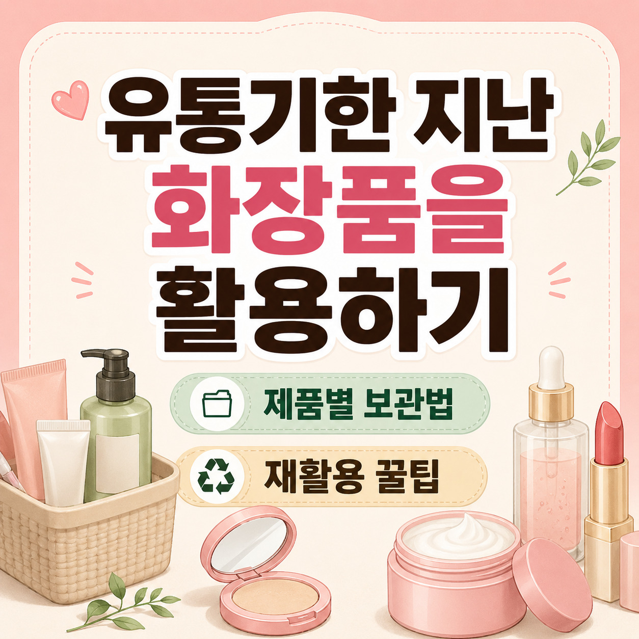 유통기한 지난 화장품을 활용하기, 제품별 보관법, 재활용 꿀팁